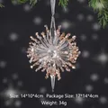 Elegant rose gold sequined acrylic snowflake ornament for Christmas tree festive decor - Snowflake A / Crystal Clear