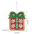 Glinsterende rood-groene kerstcadeauverpakking hangende versiering voor kerstboom - Rode Cadeaudoos Hanger