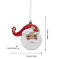 3D Kerstman hoofd kerstboomversiering met gedetailleerde 11cm hoogte specificatie - Kerstman Hanger