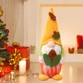 Handmade Fall Harvest faceless gnome plush doll featuring an orange hat and corn element - Yellow Hat Panda / 26*11CM