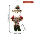 Gnomo de Navidad de peluche con piernas largas para la decoración festiva de casa - Papá Noel
