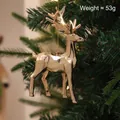 Electroplated shiny gold reindeer Christmas tree ornament, hanging holiday decoration for home - Deer / Gold Fawn
