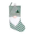 Calza di Natale in maglia verde con gnomo portaregali per decorazioni festive di casa - Calza di Natale in Maglia Verde Uomo (Stile Barba)