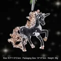 Elegant clear acrylic unicorn Christmas tree ornament decorated with rose gold sequins - Unicorn / Crystal Clear