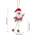 Décoration de Noël Père Noël avec clochettes et longues jambes, hauteur 19 cm, rouge - Père Noël / Jambe de Corde à Paillettes Rouges