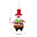 Décoration de Noël bonhomme de neige en peluche avec chapeau rouge et dimensions. - Bonhomme de neige / Tricoté Rayé Debout