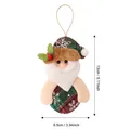 Ornement de suspension Père Noël en peluche pour sapin de Noël, hauteur 13 cm, déco. - Père Noël / Poupée à Carreaux Rouge Vert