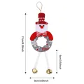 Handmade plush snowman Christmas hanging ornament with bells and dimensions 21x9cm - Snowman