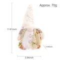 Christmas gnome plush with tall furry hat and gift box decoration, 11.81 inch height - With LED Light / Light Up Female Rudolph with Snowflake Plush Hat and Gift Box