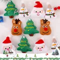 Broches de felpa navideños con Papá Noel, renos y árboles para accesorios festivos. - Serie de Navidad Aleatorio 1pc