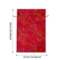Red velvet Christmas gift bag with star pattern, dimensions 56x37cm shown - 37*56cm / Colorful Stars (Red)
