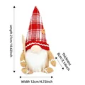 Christmas gingerbread gnome plush doll featuring dimensions 27x12x8cm for holiday decor - Male With Wood Spoon