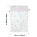 White large Christmas gift bag featuring gold stamped stars and red drawstring, 56x37cm - 37*56cm / Gold Five-pointed Star