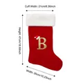 Large red Christmas stocking variant with golden letter B embroidery and sizes - Style B / L