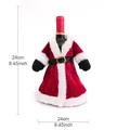 Funda para botella de vino navideña de terciopelo rojo con diseño de túnica de Papá Noel - Estilo Abrigo (SDJPT014) / 24x24cm / Burdeos