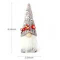 Christmas gnome faceless doll with grey knitted hat and white beard, height 24cm and width 9cm - Gray