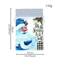 Christmas drawstring gift bag with Santa Claus print and 56cm x 37cm dimensions. - 37*56cm / Blue Santa Claus