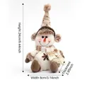 Handgemaakte gebreide kerst sneeuwpop pluche ornament met afmetingen van 24 cm in hoogte - Sneeuwpop