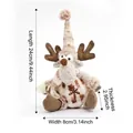 Gestrickte Weihnachts Rentier Plüschpuppe, 24 cm hoch, für festliche Dekorationen - Elch