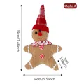 Plush gingerbread man Christmas tree ornament gingerbread man toy Style A dimensions - Pointed Hat Style