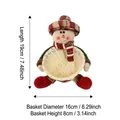 Christmas snowman candy fruit basket ornament with dimensions 19cm by 16cm by 8cm - Snowman / 19x16x8cm