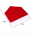 Vista dettagliata della fodera per sedia a cappello di Babbo Natale da 60 x 50 cm - Versione Grande / 50x60cm / Rosso