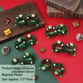 Festive Christmas wreath glasses frames decorated with gold stars and colorful pompoms - Christmas Wreath Style / 15cm x 7.5cm