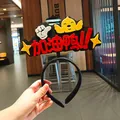 Cute yellow cartoon duck headband with 'Jiayou Ya' text for sports meets and events - Come On Duck