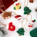 Varios adornos navideños de peluche con Papá Noel, renos y muñecos de nieve festivos - Juego de Colección de la Serie de Navidad