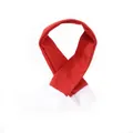 Festive red and white non-woven mini Christmas scarf accessory for holiday wine bottle decoration - Scarf Only (Without Hat)