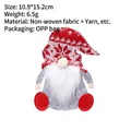 Portacubiertos de gnomo navideño con gorro de copos de nieve rojos para mesa festiva - Estilo A