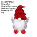 Portacubiertos de gnomo navideño hecho a mano de punto rojo y fieltro gris decorativo - Estilo B