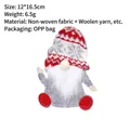 Decoración de soporte de cubiertos de gnomo de Navidad con diseño de gorro de lana rojo - Estilo C