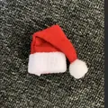 Mini bonnet de Noël classique rouge et blanc pour décoration de bouteille de vin - Bonnet de Bouteille de Vin Pliable