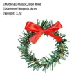 Portatovagliolo a ghirlanda di Natale verde con fiocco rosso, diametro 8 cm, plastica - Fiocco / Diametro circa 8cm
