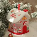 Confezione regalo festiva a forma di casa di Natale per confezionare mele natalizie - Casetta di Natale / Piccolo Trasparente