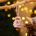 Handgefertigter rosa Chenille-Weihnachtsbaum-Anhänger mit Perlenband für Geschenke - Stil 5 (Rosa Weihnachtsbaum)