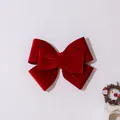 Large festive red velvet Christmas bow ornament for holiday tree and party decoration - Three Layer Bow (100cm*75cm) / Without Hanging Fabric