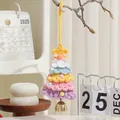 Handgehäkelter Weihnachtsbaum-Anhänger mit Stern und goldener Glocke-Dekoration - Stil E / Einzelstück