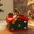Festliche Weihnachtsgeschenkbox in Hausform und Aufbewahrungsdose in Rot und Grün. - Verbessert / Rot & Grün Weihnachtsfarbe