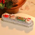 Cute rhinestone Christmas car parking phone number plate with Santa design decoration - Gingerbread House and Santa (Style 6)
