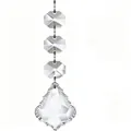 Faceted transparent crystal beaded string ornament for Christmas tree and wedding event decoration - Maple Leaf Pendant