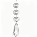 Elegant faceted clear crystal icicle bead string ornament for Christmas tree decor. - Sharp Icicle Pendant