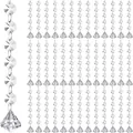Clear acrylic crystal bead strands with diamond pendants for Christmas tree and wedding decor - Diamond Style (25mm) / Clear