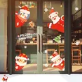 Festive Christmas cartoon characters static window stickers for shop glass, 60x70 cm - Wish for You A1 / Combination Set