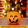 Piccola lanterna a zucca luminosa di Halloween portatile decorativa, misura 9x7cm - Lanterna a Zucca (Confezione da 1) / Piccolo (9x7cm)