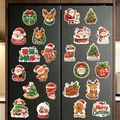 Süße weihnachtliche Kühlschrankmagnete mit Weihnachtsmann-, Rentier- und Schneemann-Motiven - Weihnachtsfreude Kühlschrankmagnet / 24er Set