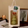 Ceramic Christmas tree night light in a white gift bag for festive home decor - Bowknot Christmas Tree / Glowing Style (With Gift Bag)