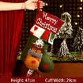 Grote decoratieve kerstsok met rendier, 47 cm hoog en 29 cm breed, cadeauzakje - Sneeuwvlok Rendier (Groot)