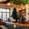 Groene geplooide papieren kerstboomhanger met gouden bel, 10cm kerstversiering decor - Bel Hanger / 10cm / Groen